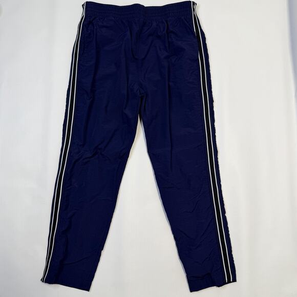 Mitchell & Ness Pants Mens Medium Navy Snap Tear Away Breakaway Track Mesh - Picture 1 of 9
